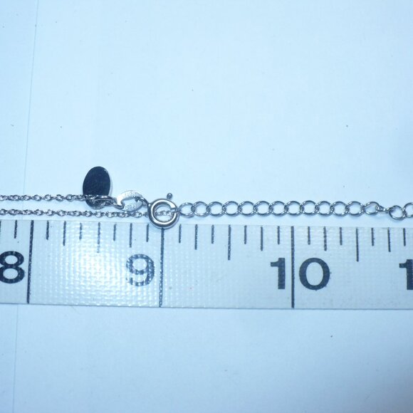 Vintage STAUER Oval Natural Ruby accented CZ's  Sterling Silver Pendant Necklace - Picture 7 of 7